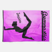 Meisjes Gymnastiek Paars Swirl Persoonlijk Theedoek (Horizontaal)