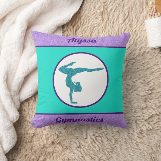 Meisjes Gymnastiek Paars/Turquoise Sierkussen (Deken)