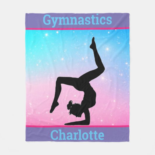Meisjes gymnastiek pastel fleece Blanket (Voorkant)
