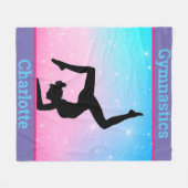 Meisjes gymnastiek pastel fleece Blanket (Voorkant (Horizontaal))