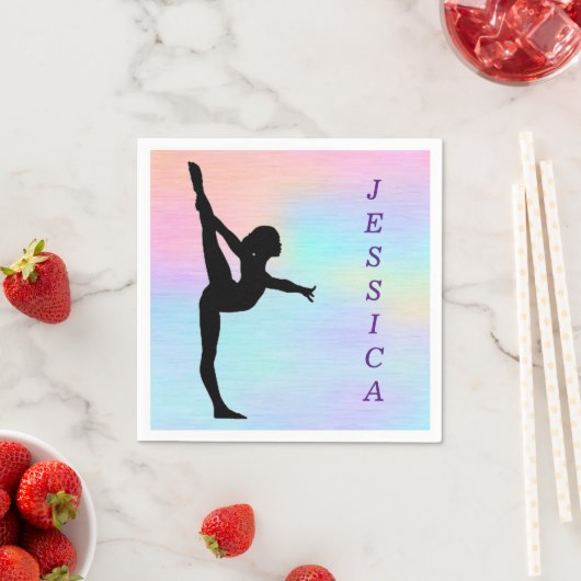 Meisjes Gymnastiek Pastel Papier servetten (Insitu)