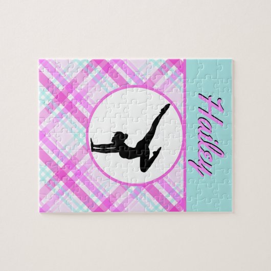 Meisjes Gymnastiek Pastel Pinks en Teals Legpuzzel (Horizontaal)