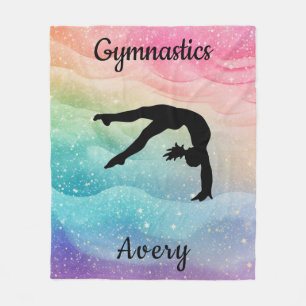 Meisjes Gymnastiek Pastel Rainbow Waves Fleece Deken