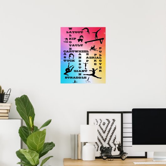 Meisjes Gymnastiek Poster (Thuiskantoor)