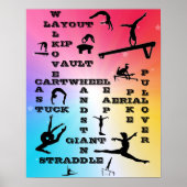 Meisjes Gymnastiek Poster (Voorkant)