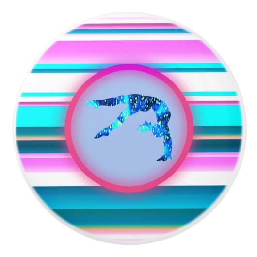 Meisjes Gymnastiek, Power Tumbling, Handspring Keramische Knop (Voorkant)