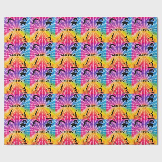 Meisjes Gymnastiek Rainbow Stropdas-Dye Cadeaupapier (Vlak)