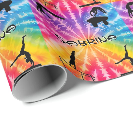 Meisjes Gymnastiek Rainbow Stropdas-Dye Cadeaupapier (Rol Hoek)