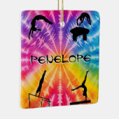 Meisjes Gymnastiek Rainbow Stropdas-Dye Keramisch Ornament (Rechts)