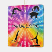 Meisjes Gymnastiek Rainbow Stropdas-Dye Keramisch Ornament (Links)