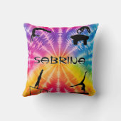 Meisjes Gymnastiek Rainbow Stropdas-Dye Kussen (Achterkant)