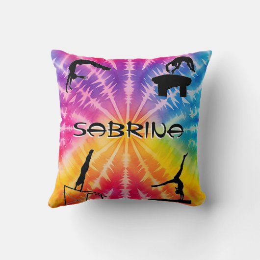 Meisjes Gymnastiek Rainbow Stropdas-Dye Kussen (Achterkant)