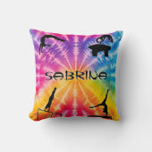 Meisjes Gymnastiek Rainbow Stropdas-Dye Kussen (Voorkant)