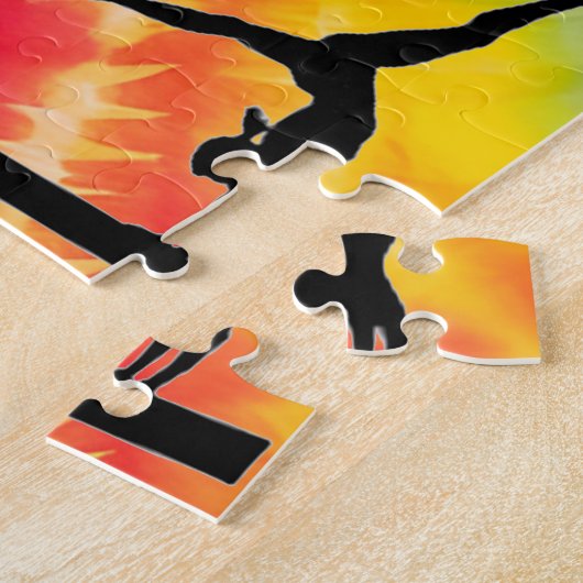 Meisjes Gymnastiek Rainbow Stropdas-Dye Legpuzzel (Zijkant)