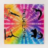 Meisjes Gymnastiek Rainbow Stropdas-Dye Legpuzzel (Horizontaal)