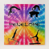 Meisjes Gymnastiek Rainbow Stropdas-Dye Legpuzzel (Verticaal)