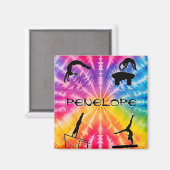 Meisjes Gymnastiek Rainbow Stropdas-Dye Magneet (Voorkant / Achterkant)