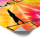 Meisjes Gymnastiek Rainbow Stropdas-Dye Poster (Hoek)