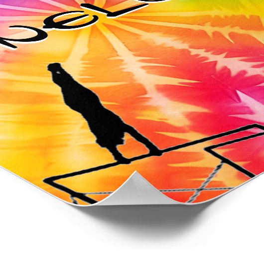 Meisjes Gymnastiek Rainbow Stropdas-Dye Poster (Hoek)