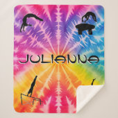 Meisjes Gymnastiek Rainbow Stropdas-Dye Sherpa Deken (Voorkant)