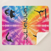 Meisjes Gymnastiek Rainbow Stropdas-Dye Sherpa Deken (Voorkant (horizontaal))