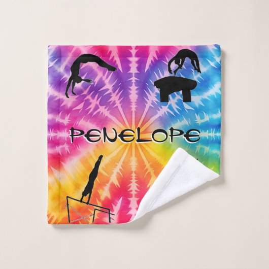 Meisjes Gymnastiek Rainbow Stropdas-Dye Washandje (Wasdoekje)