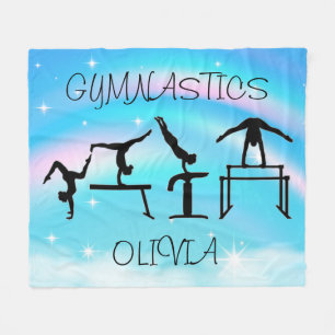 Meisjes Gymnastiek Rainbow Swirls Fleece Blanket Deken