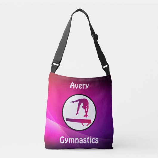 Meisjes Gymnastiek Roze en Paars Balans Crossbody Tas (Voorkant)