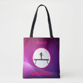 Meisjes Gymnastiek Roze en Paars Balans Tote Bag (Voorkant)