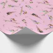 Meisjes Gymnastiek Roze Paarse Regenboog Patroon W Cadeaupapier (Hoek)