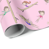 Meisjes Gymnastiek Roze Paarse Regenboog Patroon W Cadeaupapier (Rol Hoek)