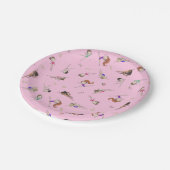 Meisjes Gymnastiek Roze Verjaardagsfeestje Papieren Bordje (Gekanteld)