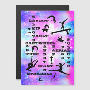Meisjes Gymnastiek Skills Crossword Magnetische Ka