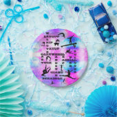 Meisjes Gymnastiek Skills Kruiswoorden (8) Papiere Papieren Bordje (Feest)