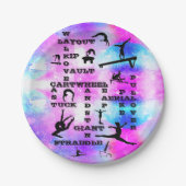 Meisjes Gymnastiek Skills Kruiswoorden (8) Papiere Papieren Bordje (Voorkant)