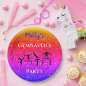 Meisjes gymnastiek Sparkle Birthday Party Custom Papieren Bordje (Feest)