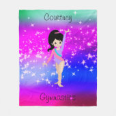 Meisjes Gymnastiek Sparkle Gymnast in Leotard Fleece Deken (Voorkant)