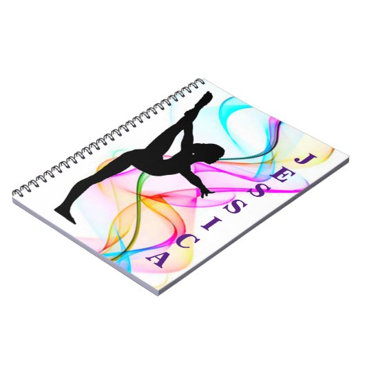 Meisjes Gymnastiek Spiral Swirls Foto Notitieboek (Linkerzijde)