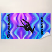 Meisjes Gymnastiek Strand Handdoek met Haar Naam! (Voorkant)