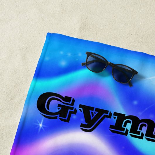 Meisjes Gymnastiek Strand Handdoek met Haar Naam! (In situ)