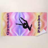 Meisjes Gymnastiek Strand Handdoek met Haar Naam! (Voorkant)