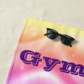 Meisjes Gymnastiek Strand Handdoek met Haar Naam! (In situ)