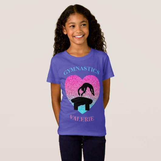 Meisjes Gymnastiek T-Shirt voor Gymnast - Vault (Voorkant volledig)