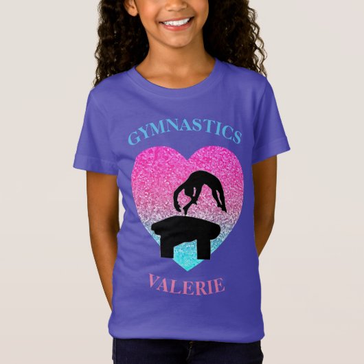 Meisjes Gymnastiek T-Shirt voor Gymnast - Vault (Voorkant)
