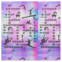 Meisjes Gymnastiek Vaardigheden Crossword Print Stof