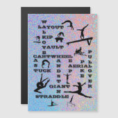 Meisjes Gymnastiek Vaardigheden Crossword Shiny Si (Voorkant / Achterkant)