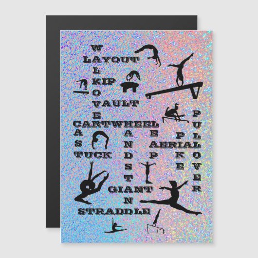 Meisjes Gymnastiek Vaardigheden Crossword Shiny Si (Voorkant / Achterkant)