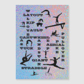 Meisjes Gymnastiek Vaardigheden Crossword Shiny Si (Voorkant)