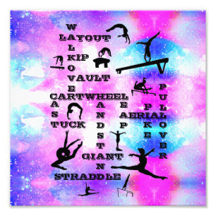 Meisjes Gymnastiek Vaardigheden Foto Uitbreiding Foto Afdruk