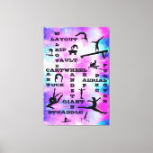Meisjes gymnastiek Vaardigheden groot canvas art 4 (Voorkant)